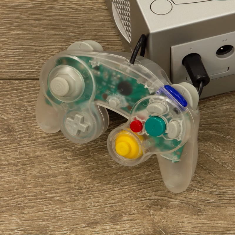 CirKa Wired Controller for Nintendo GameCube & Wii â€“ Dual Analog Joysticks, Vibration Feedback, Pressure-Sensitive Buttons â€“ Clear - Image 4